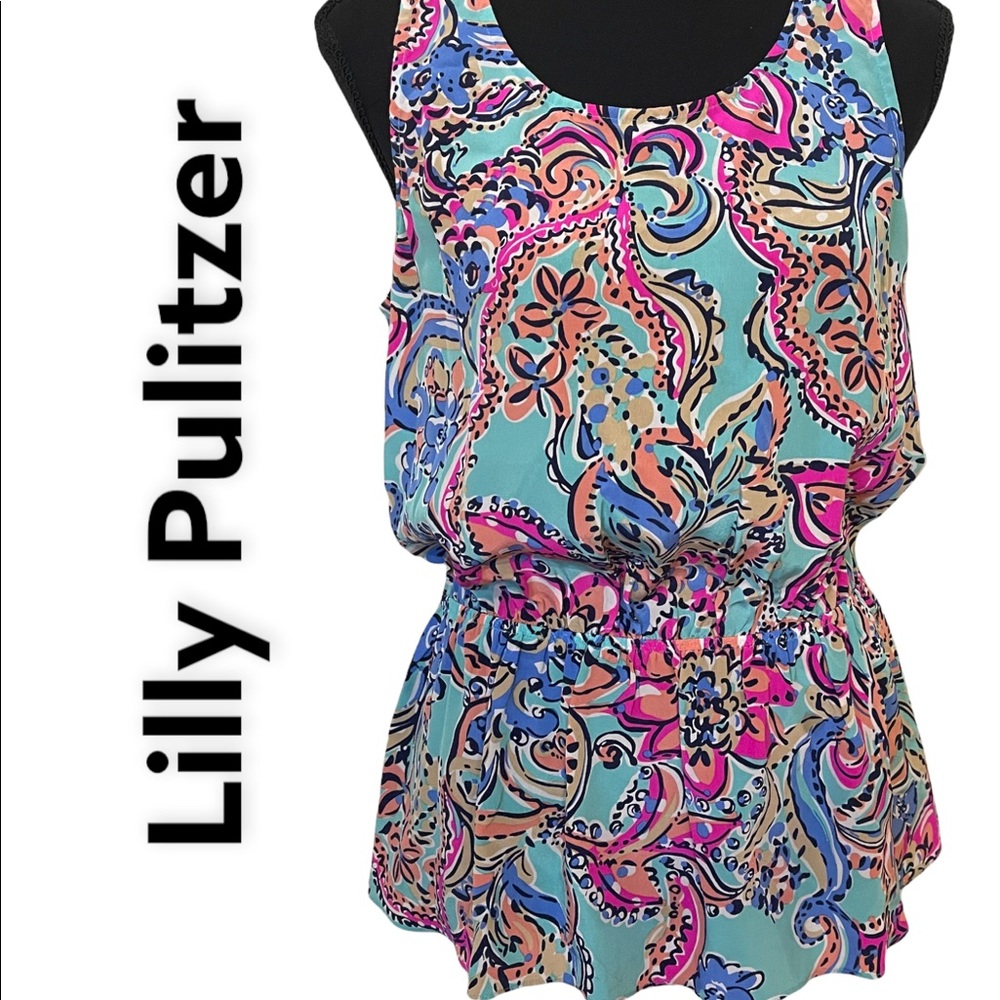 Lilly Pulitzer Multicolored Sleeveless Top💐Sz-M